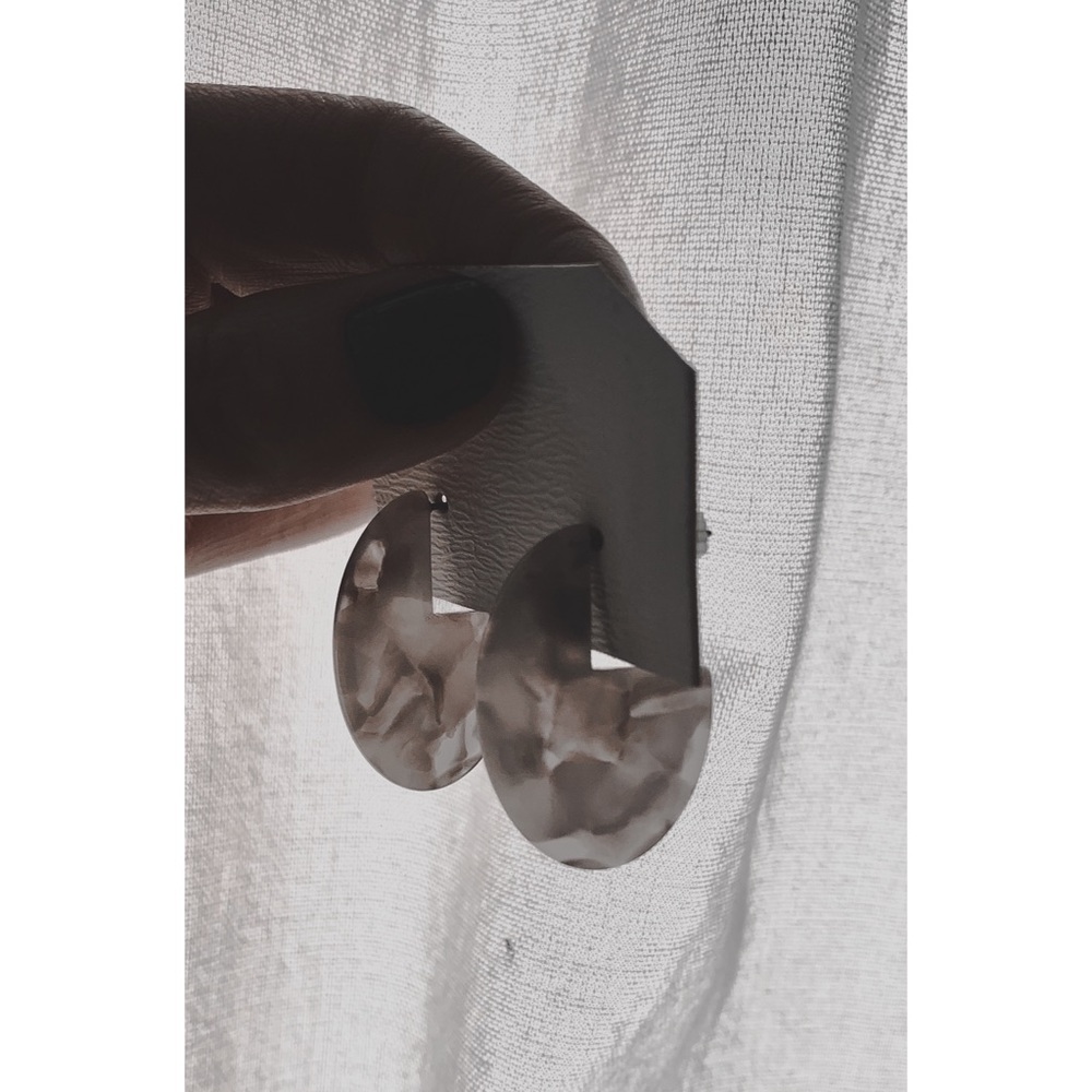 Grey Abstract Art Earrings